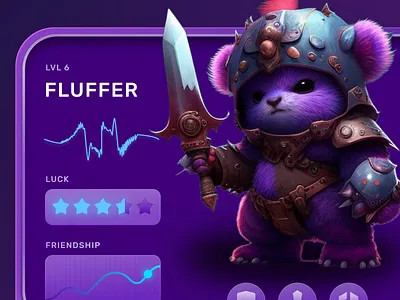 Monster Maker App - Fluffer app midjourney ui ux