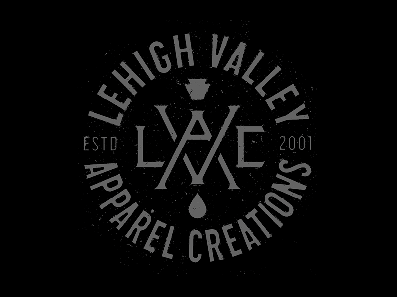 LVAC badge design illustration lettering seal