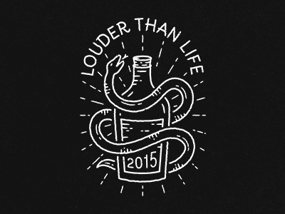Louder Than Life bottle merch snake t shirt whisky