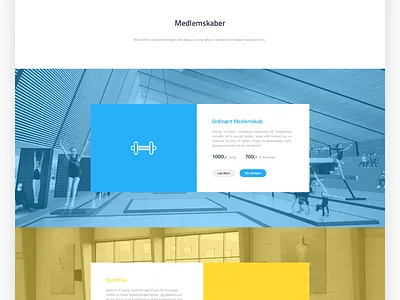 Hallen - Memberships & Facilities clean colours flat school sport web