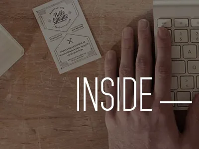 Inside - Interactive Studio header portfolio ui ux web