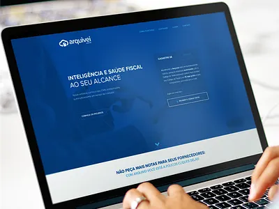 Arquivei's Landing Page blue clean cta form landing landing page price sign up table ui ux web
