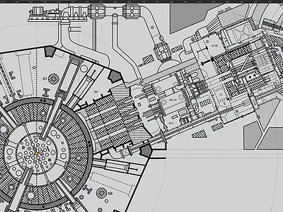The lost blueprint armored blueprint illustrator lost map nuclear plant planet poster space space station
