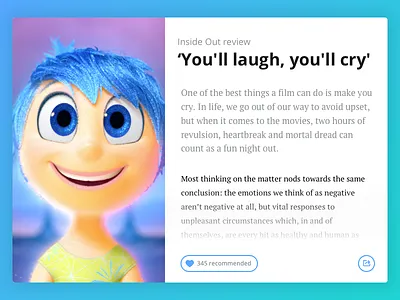 Day 018 - Blog Post animation article blog design joy ui