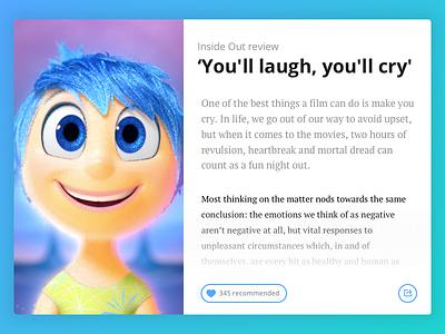 Day 018 - Blog Post animation article blog design joy ui