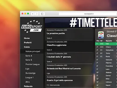 Eurosport Redesign concept desktop eurosport free john doe psd redesign sport ui ux