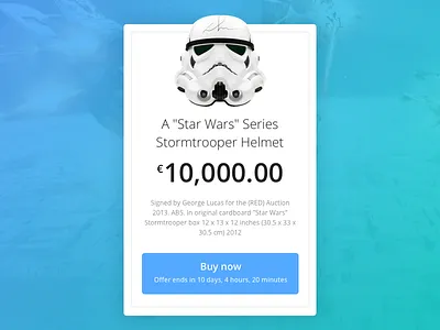 Day 017 - Special Offer card ecommerce flat helmet module promo starwars stormtrooper timer ui ux