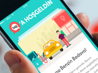 "TAG" Onbarding app car drive onboarding places share tag