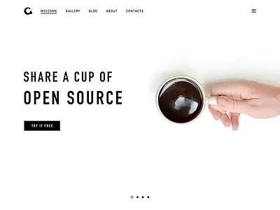 Gitcafe Hero clean landing page light onepage typography ui ux