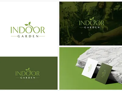 Indoor Garden Logo Design abstract brand identity branding garden logo graphic design illustration indoor logo landscape logo leaf logo leaves logo logodesign logotype minimalist modern nature organic tree vector wordmark