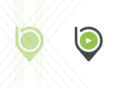 Bookya Logo b bookya dark grey entertainment green line location logo pin play