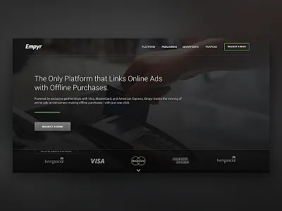 Ad network concept dark design header hero web web design webdesign