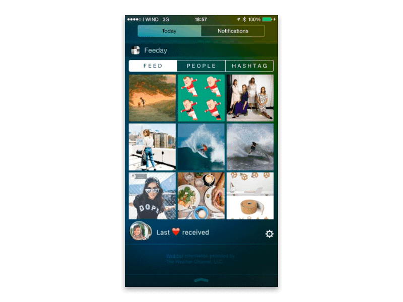 Likes on Feeday animation app feeday free gif instagram like photo principle today widget