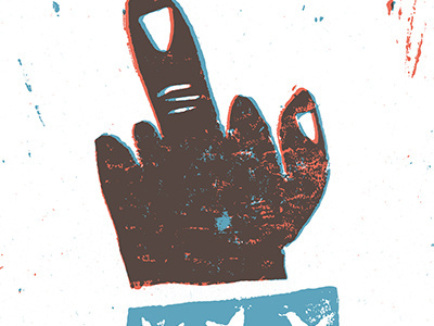 American Bird illustration linocut
