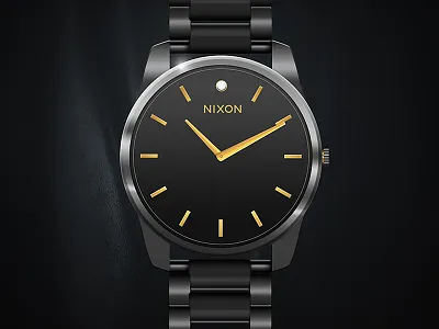 Nixon Watch adobe dark gold metal nixon photoshop style texture time watch