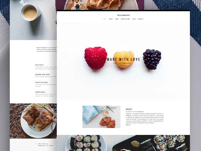 Example of Telegraph Restaurant Theme