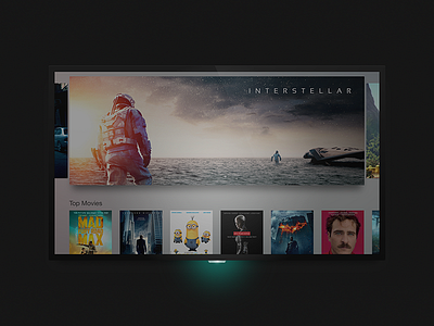 Apple TV Homescreen apple tv blur homescreen interface landing movies shadow thumbnails tv ui ux