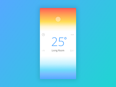 Day 020 - Thermostat Widget card flat iot temperature thermostat touch