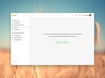GitCafe Mac Client clean client concept light mac onepage typography ui ux