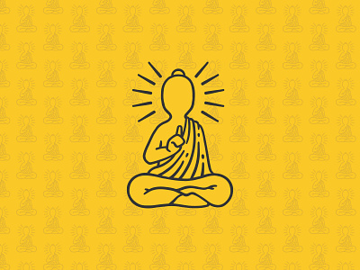 Buddha buddha hand-drawn holistic index finger line-art medical religion yoga