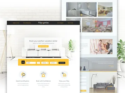 FG Properties design estate home house landing minimal page properties web website www