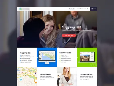 Landing page grid landing real estate