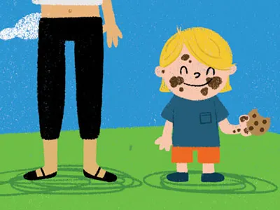 My Family cartoon character children color cookie family gratituesdays illustration kid