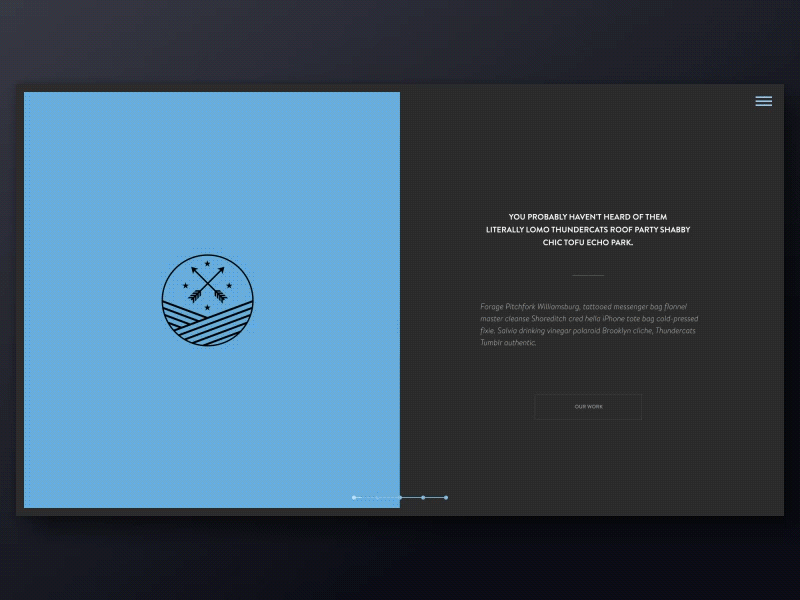 Landing page concept animation animation clean cool flat icons interactive landing monochromatic scroll site stylish web