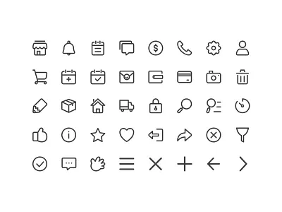 PatPat Icon Set 2.0 e commerce ecommerce ecommerce icons icon set icons mobile app outline shop ui