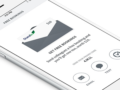 Invite People Envelope clean design envelope invite ios promo ui ux white