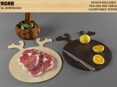 Antler Cutting Board / Deer Snack Tray / Chopping Boards 484 wood cut plans