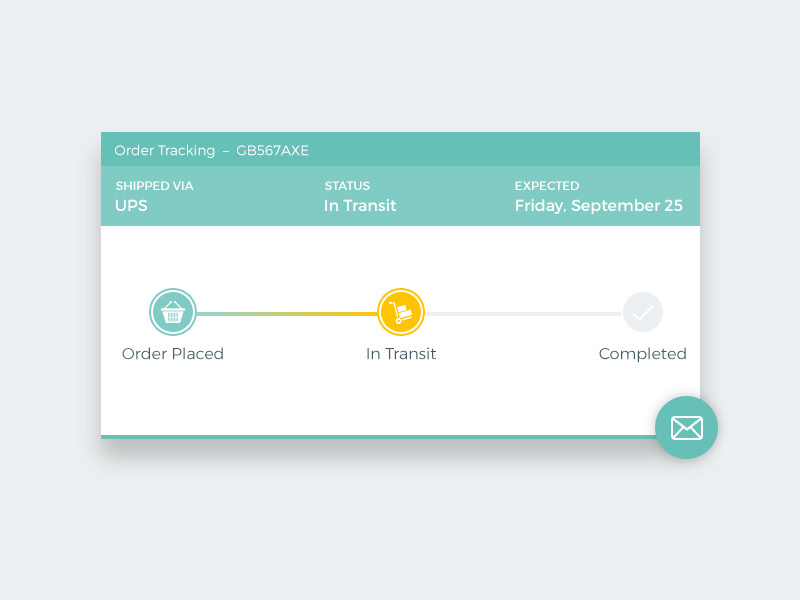 Example of Order Tracking Widget