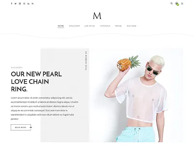 The M - The minimal blog wordpress theme agency blog bloger clean creative freelancer fresh minimal theme unique wordpress