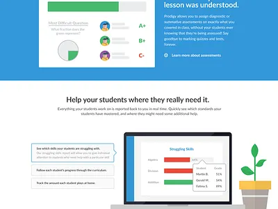 Prodigy Homepage clean design flat homepage interface ui ux web web design webdesign