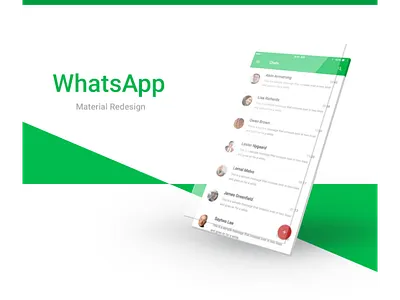 Whatsapp Material Design concept material design mobile redesign ui whatsapp