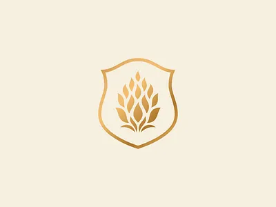 Fuego Brew Co. - Mark badge beer branding brewery crest flame hops identity logo rinker seal wheat