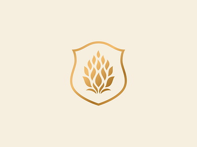 Fuego Brew Co. - Mark badge beer branding brewery crest flame hops identity logo rinker seal wheat