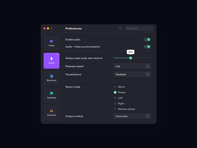 Preferences- dark mode 3d app asish sunny branding clean clean design dark mode dark ui design details functional design functionality minimal pixalchemy preferences product product design settings ui ux