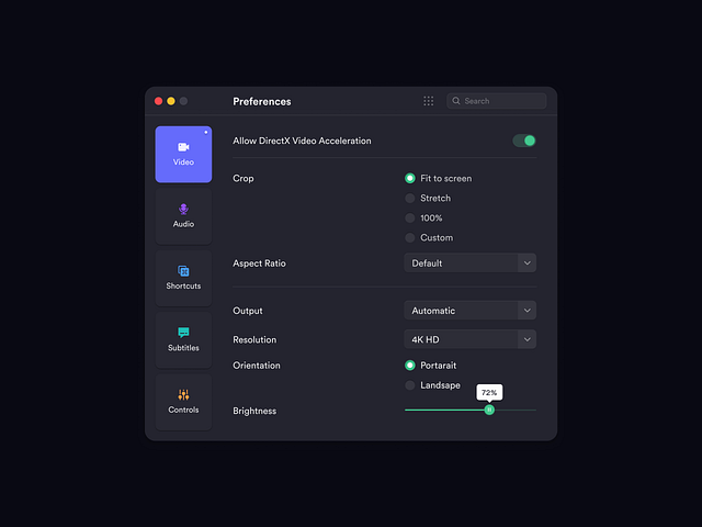 Preferences- dark mode by Asish Sunny for Pixalchemy XD on Dribbble