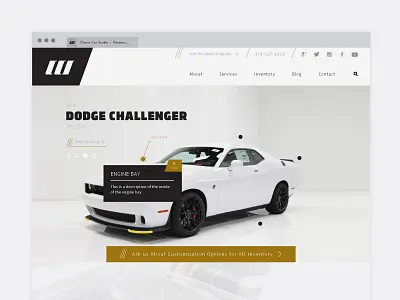 Classic Car Studio Homepage angles auto car classic custom home modern web