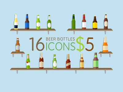 Beer Icons beer bottles budweiser corona icons pilsner siera nevada