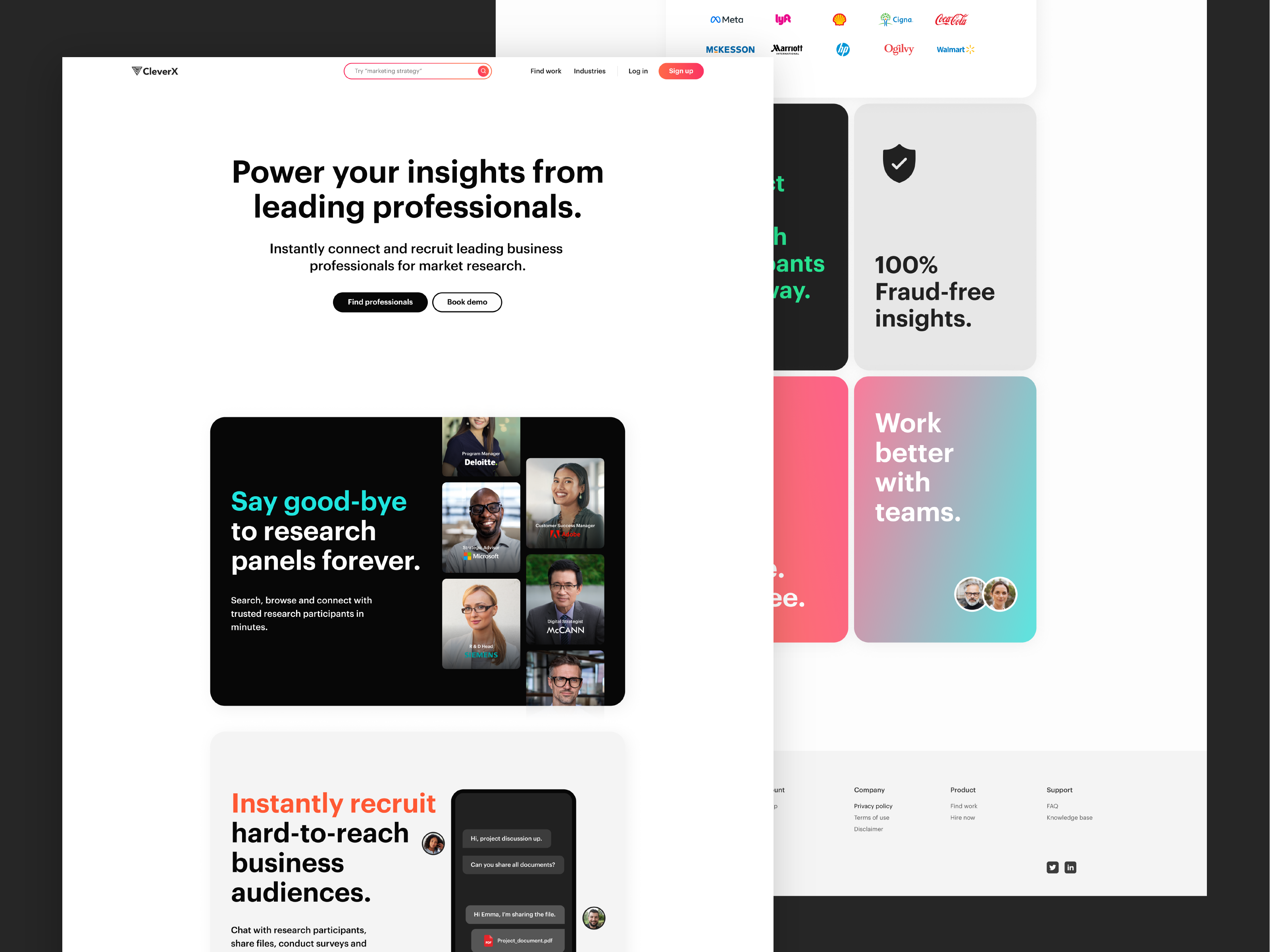 CleverX Landing page branding design home page interface landing page page shot ui ui design ui ux ui ux design user experience user interface ux website website design