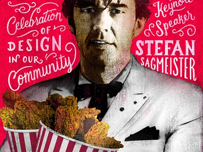 AIGA Louisville Stefan Sagmeister poster chicken design kentucky kfc lettering louisville poster stefan sagmeister type
