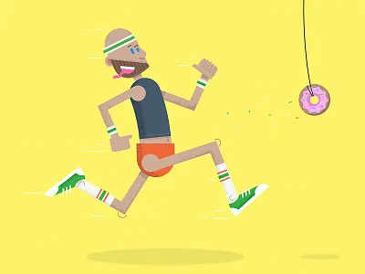 I run for donuts donuts gold bond illustration rubber hose running short shorts sleeveless belly t sprinkles sugar high tube socks