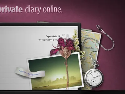 LuckyDiary Homepage detail diary flower home homepage journal page photo web app