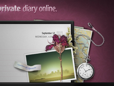 LuckyDiary Homepage detail diary flower home homepage journal page photo web app