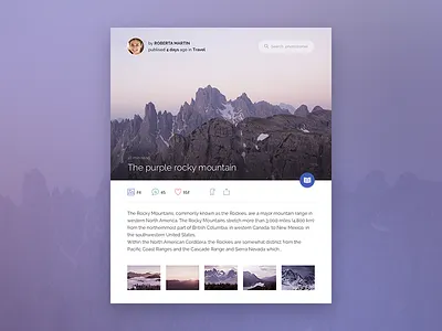 Photostory Card card material photostory preview ui ux