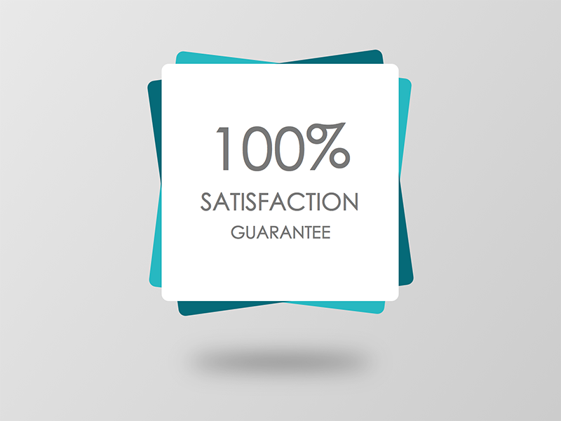 Example of FREE modern "Satisfaction Guarantee" badge