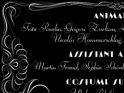 Animation & Costumes 1927 art deco art nouveau black and white café coffee illustration lettering non profit silent film tea typography