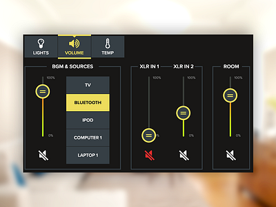 UI Element Challenge -- Day 068 Smart Home UI audio audio control control control system control system ui crestron daily challenge smart smart home ui ui design